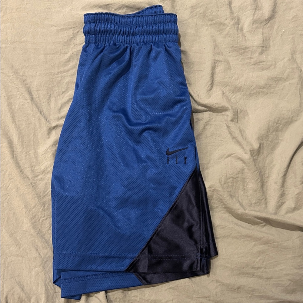 Nike Men's Royal Blue and Black Athletic Shorts
